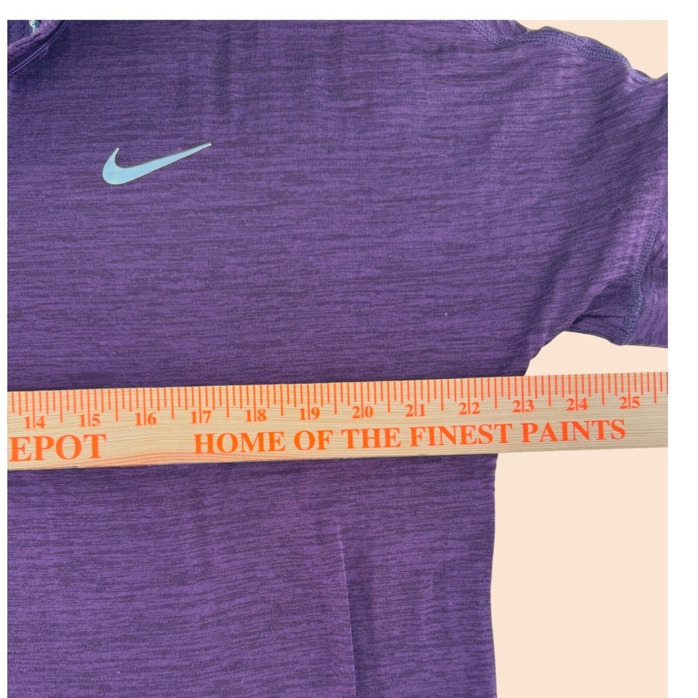 Nike 1/2 Zip Running Top Mens Large Purple Dri-FIT Heathered Performance Outdoor - Picture 7 of 8